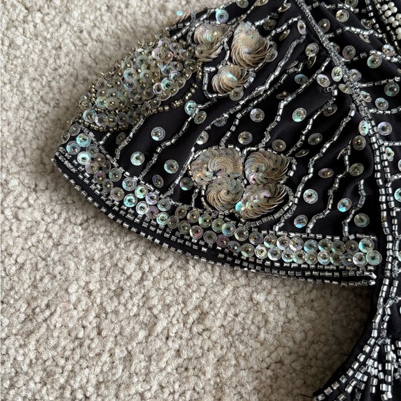 Loveshackfancy party embroidered sequence star mini Davis dress size small 4 - Picture 15 of 16